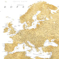 Europe Map Detailed - Rossie Mural Wallpaper - pure wallpaper artwork