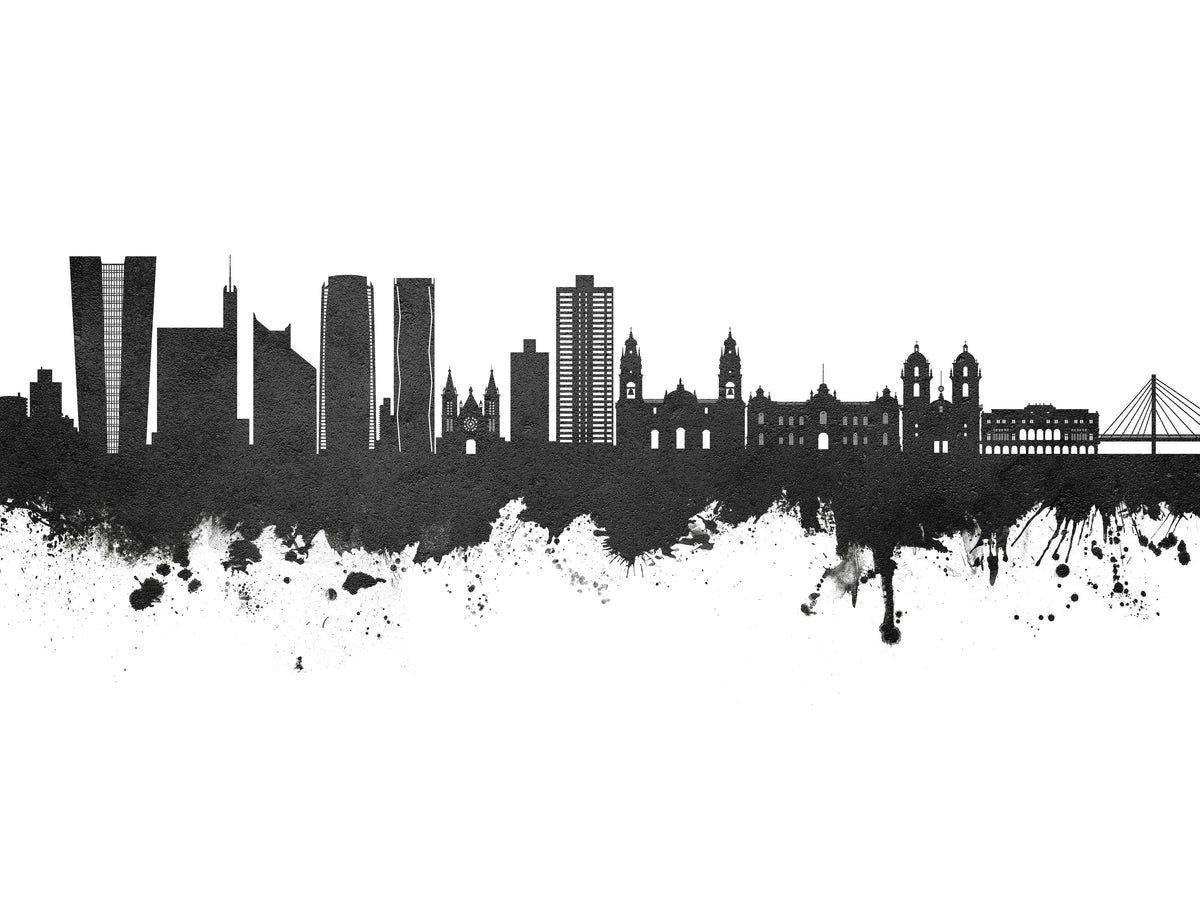 Lima Peru Skyline Black & White Mural Wallpaper - pure wallpaper artwork