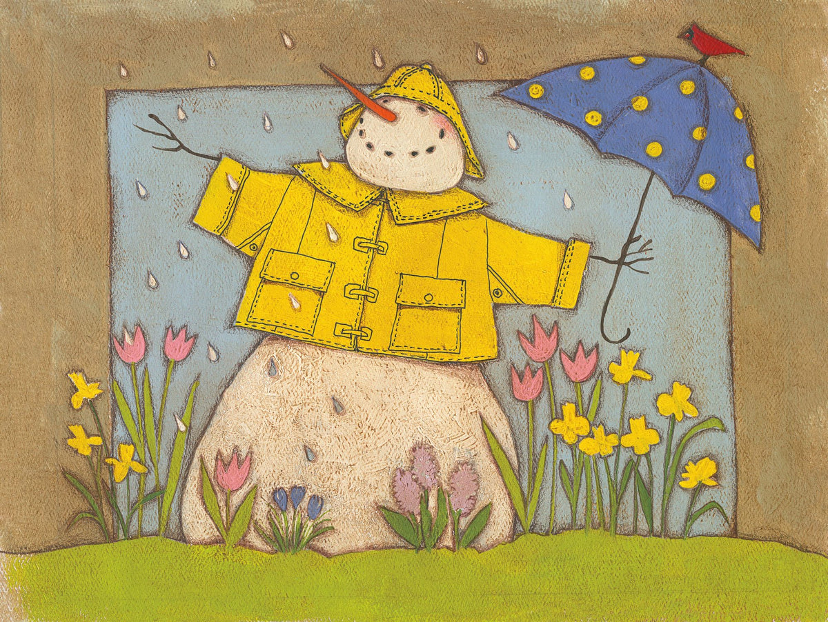 Seasonal Snowman IV Mural Wallpaper - pure wallpaper artwork