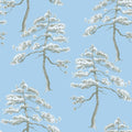 Forest Trees, Ice Blue Mural Wallpaper - pure wallpaper artwork