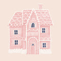 Gingerbread Dream House I Pink Mural Wallpaper - pure wallpaper artwork