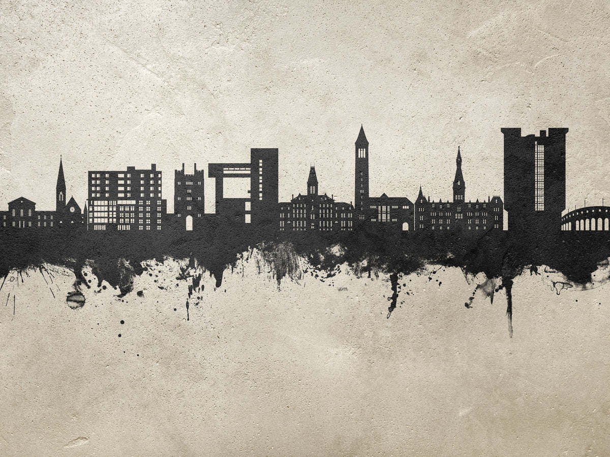 Ithaca New York Skyline Concrete Mural Wallpaper - pure wallpaper artwork