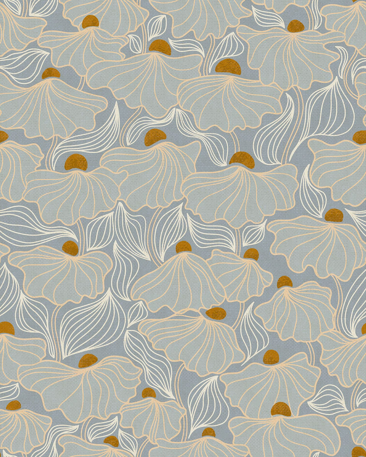 Natural Flow Meadow, Misty Mural Wallpaper - pure wallpaper artwork