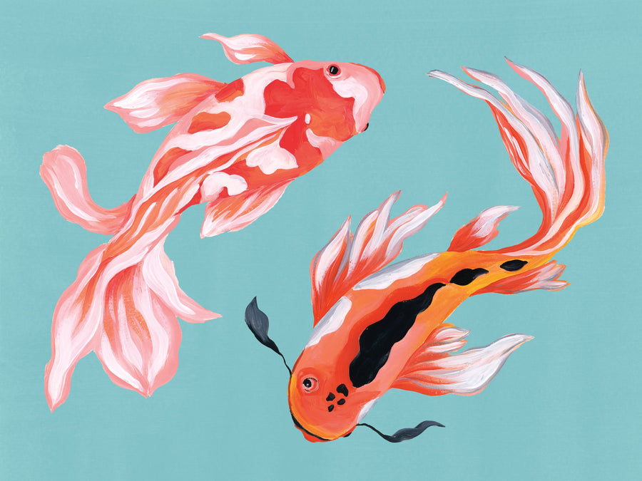 Colorful Koi VI Mural Wallpaper