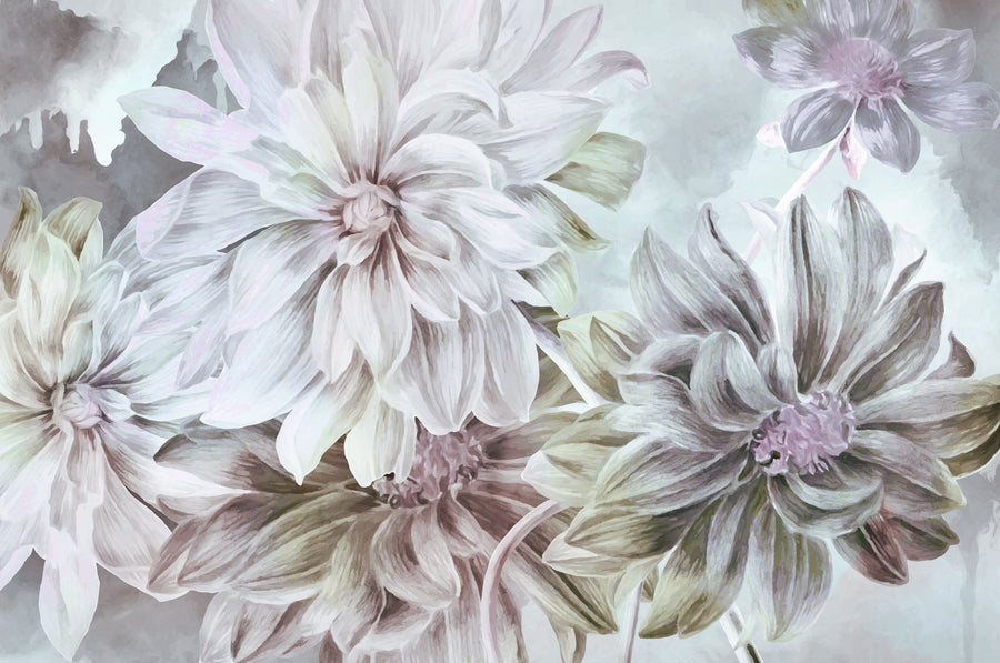 Focus on the Dahlia Mural Wallpaper