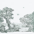 French Landscape, Forest Green Mural Wallpaper - pure wallpaper artwork