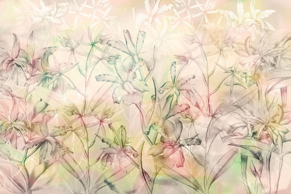 Orchid Mirage Mural Wallpaper - pure wallpaper artwork