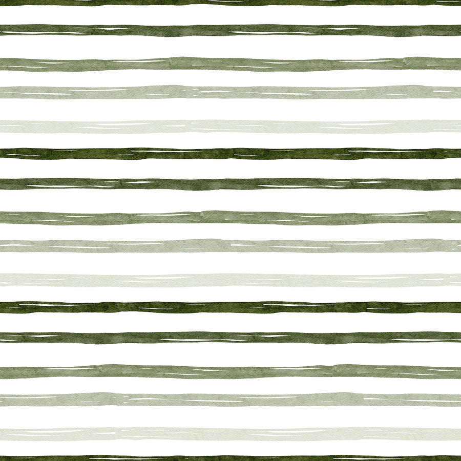 Green Stripes Mural Wallpaper