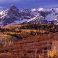 Misty Autumn Peaks Field Mural Wallpaper - pure wallpaper artwork