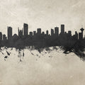 Vancouver Canada Skyline Concrete Mural Wallpaper - pure wallpaper artwork