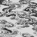 Ukiyo-e Clouds, Graphite Mural Wallpaper - pure wallpaper artwork