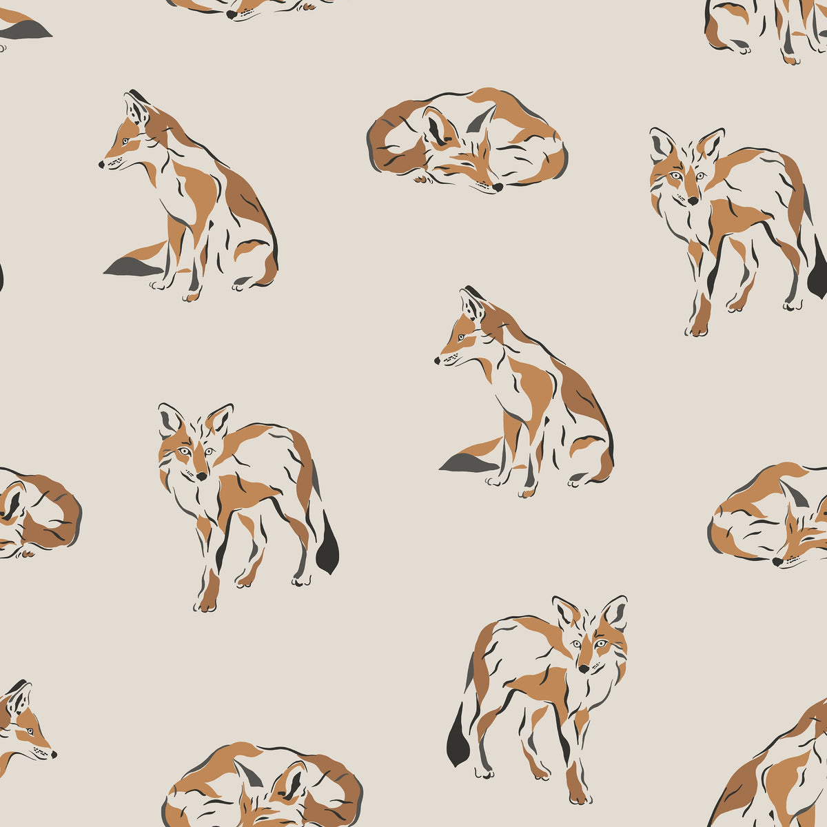 Fox Forest Mural Wallpaper - pure wallpaper artwork