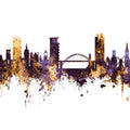 Sunderland England Skyline Purple & Gold Mural Wallpaper - pure wallpaper artwork