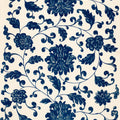 Chinese Ornament, Blue Flowers Mural Wallpaper - pure wallpaper artwork