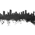 Vancouver Canada Skyline Black & White Mural Wallpaper - pure wallpaper artwork