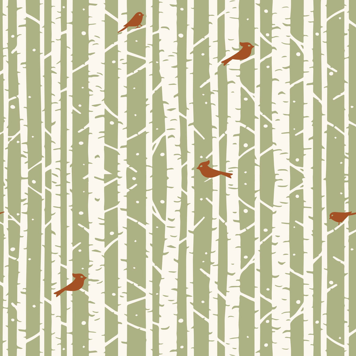 Forest View, Pistachio Mural Wallpaper - pure wallpaper artwork