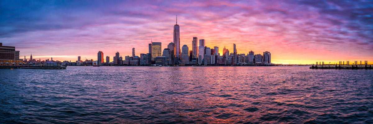 Dream NYC Sunrise Mural Wallpaper - pure wallpaper artwork