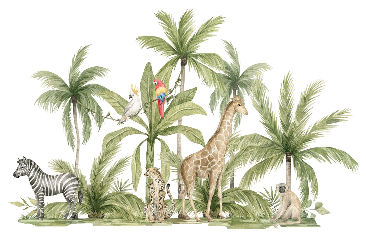 Palm Tree Hideaway Mural Wallpaper - pure wallpaper artwork