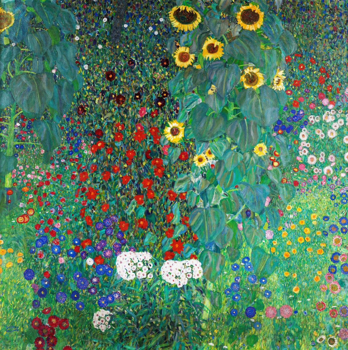 Farm Garden with Sunflowers Mural Wallpaper - pure wallpaper artwork