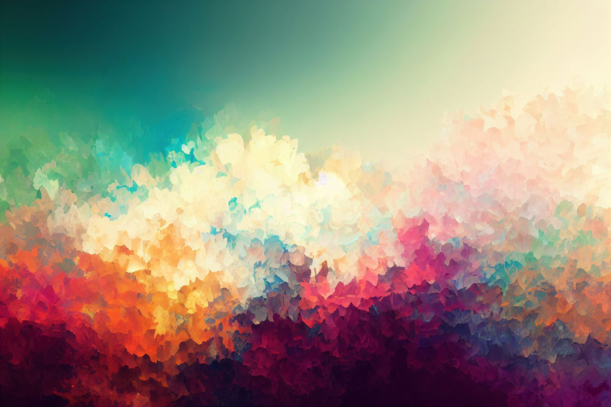Rainbow Clouds Mural Wallpaper - pure wallpaper artwork
