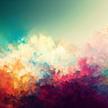 Rainbow Clouds Mural Wallpaper - pure wallpaper artwork
