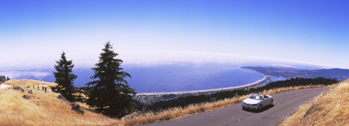 Coastal Highway Journey Gradient Mural Wallpaper - pure wallpaper artwork