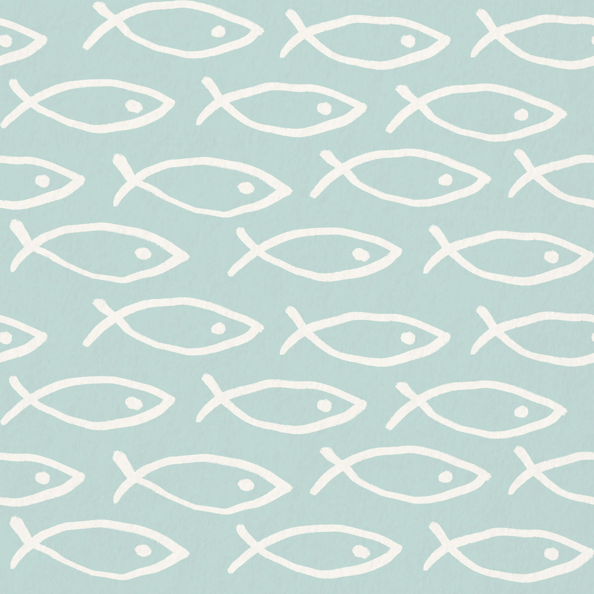 Seaside Fish Light Blue Mural Wallpaper - pure wallpaper artwork