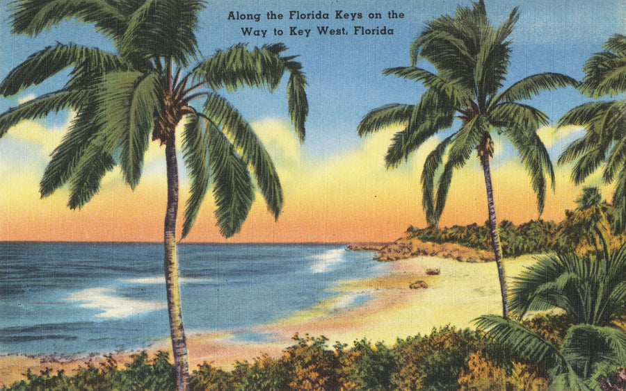 Greetings From the Keys Mural Wallpaper