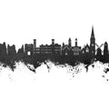 Isle of Wight England Skyline Black & White Mural Wallpaper - pure wallpaper artwork