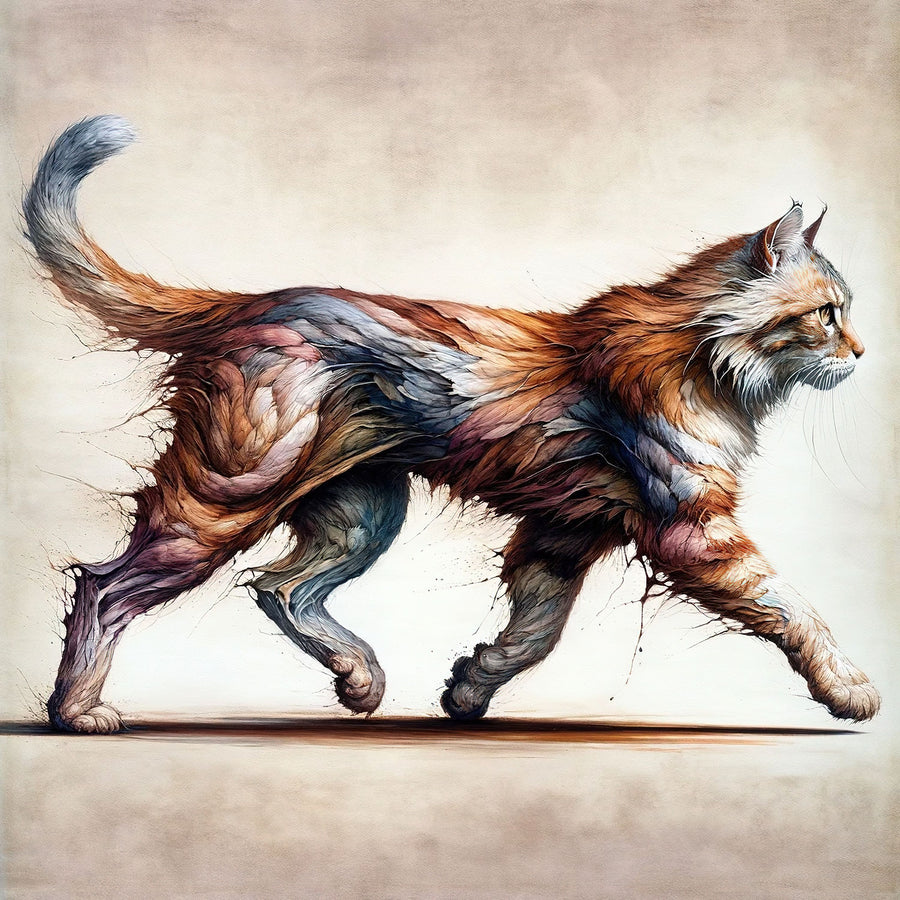 Powerful Cat Mural Wallpaper