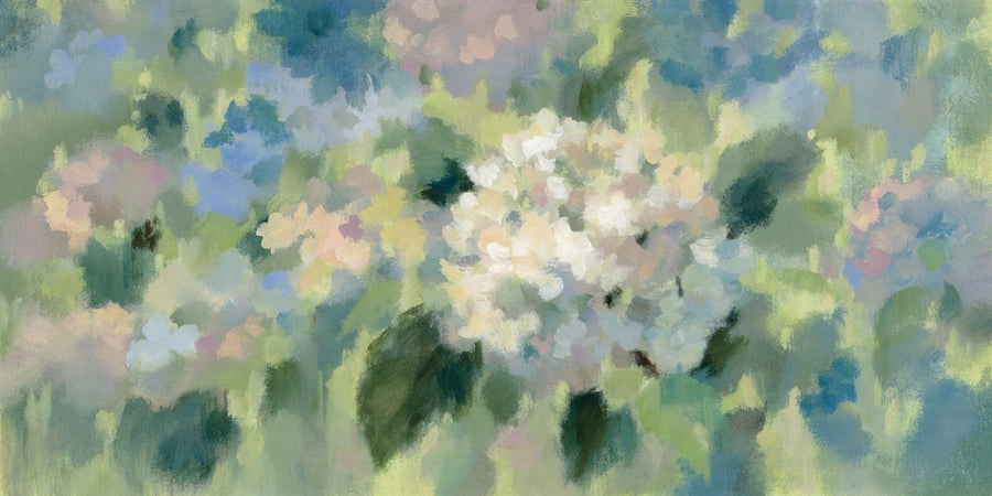 Hydrangea Mosaic Mural Wallpaper