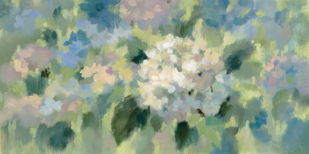 Hydrangea Mosaic Mural Wallpaper - pure wallpaper artwork