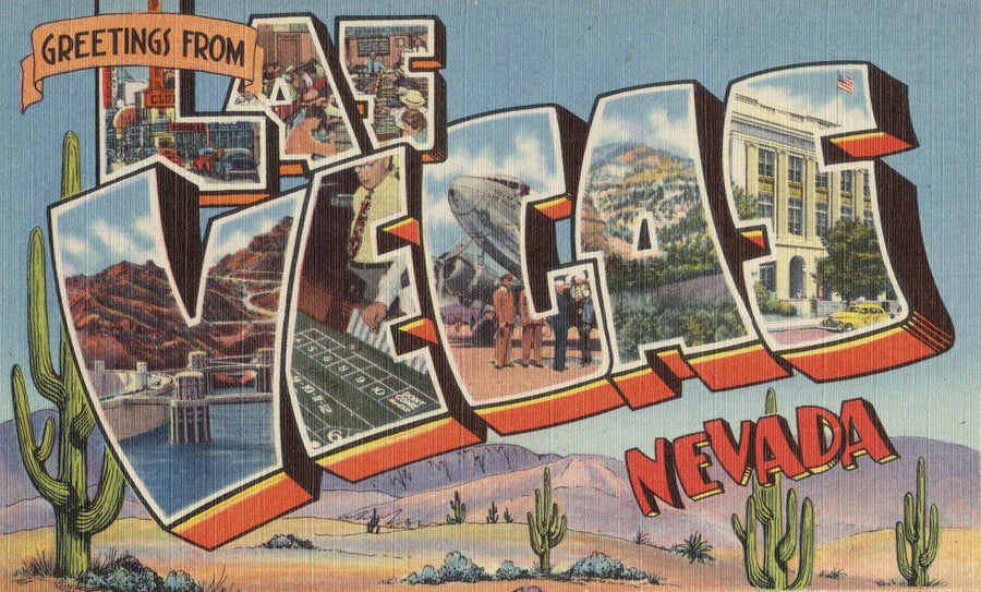 Greetings From Las Vegas Mural Wallpaper
