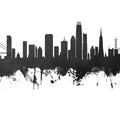 San Francisco Skyline Black & White Mural Wallpaper - pure wallpaper artwork