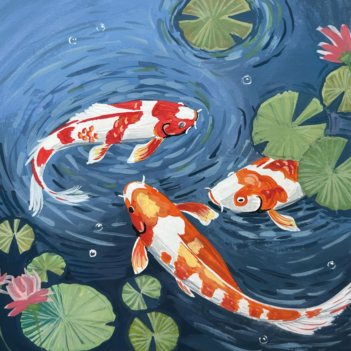 Koi Fish Mural Wallpaper - pure wallpaper artwork