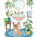 Urban Jungle Bath III Pet Mural Wallpaper - pure wallpaper artwork