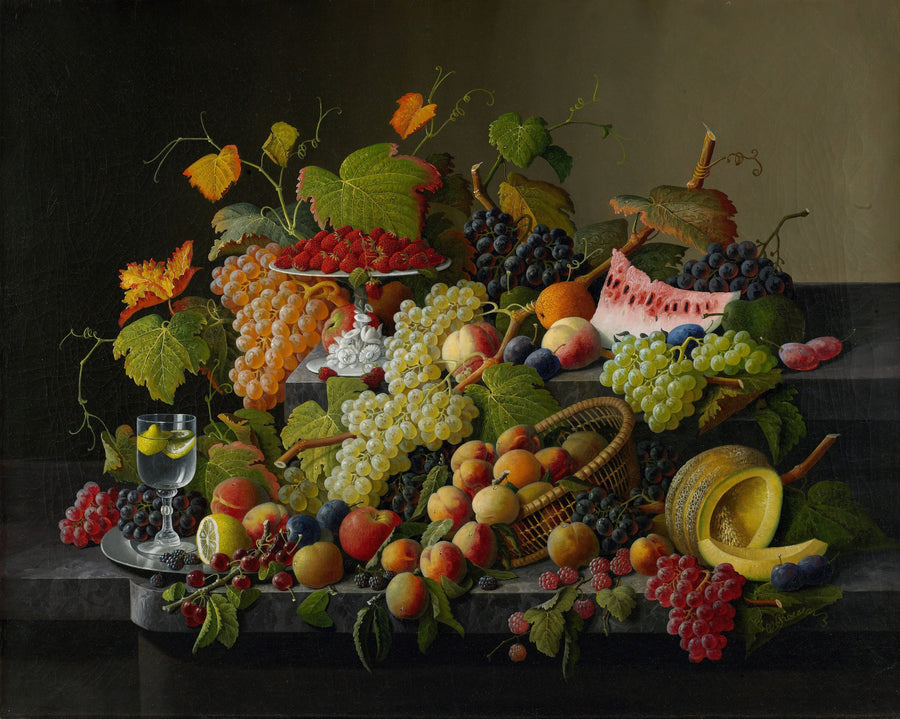 Still Life with Grapes Mural Wallpaper