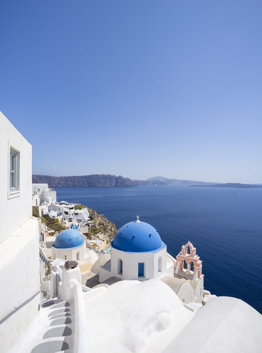 Santorini White Mural Wallpaper