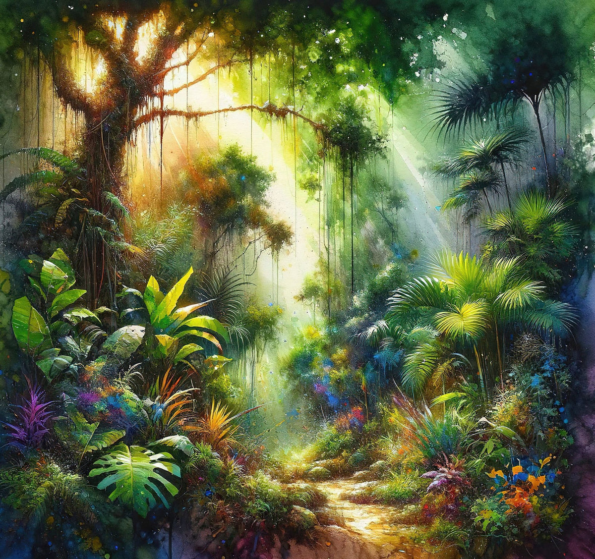 Vibrance of the Jungle Mural Wallpaper - pure wallpaper artwork
