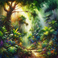 Vibrance of the Jungle Mural Wallpaper - pure wallpaper artwork