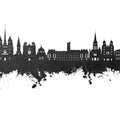 Dijon France Skyline Black & White Mural Wallpaper - pure wallpaper artwork