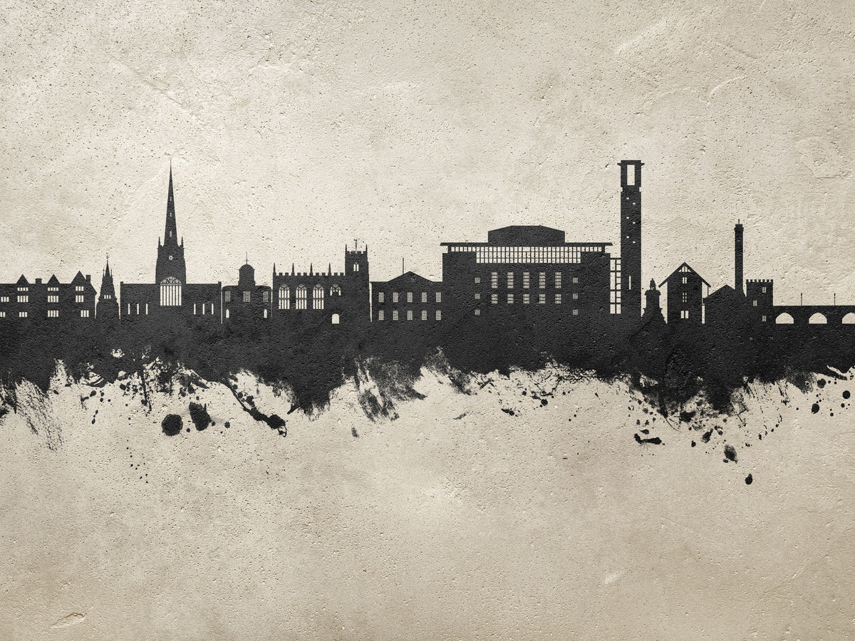 Stratford-upon-Avon England Skyline Concrete Mural Wallpaper - pure wallpaper artwork