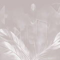 Solid Feather Geometry Warm Mural Wallpaper - pure wallpaper artwork
