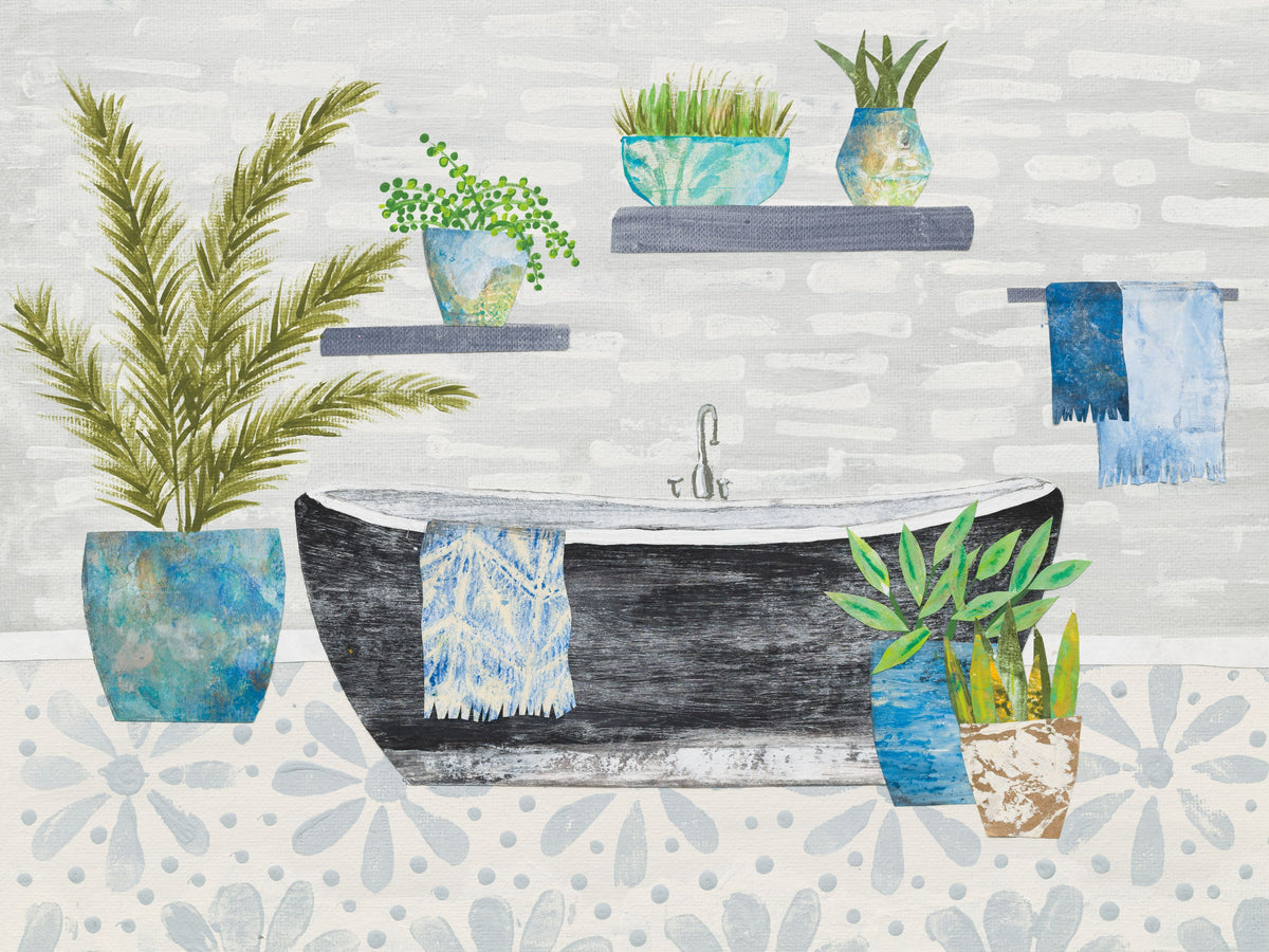 Botanical Bathroom I Mural Wallpaper - pure wallpaper artwork