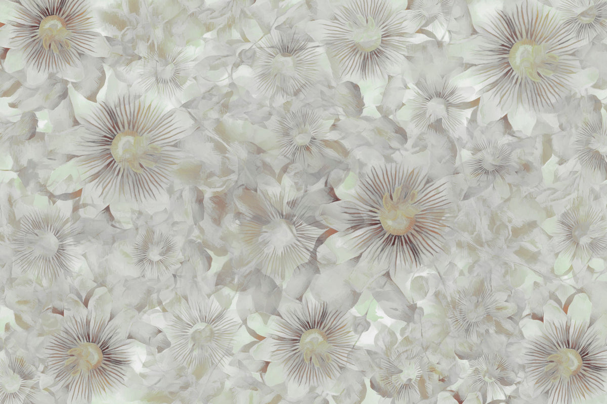 Smiling Flowers Mural Wallpaper - Edition 3 - pure wallpaper artwork