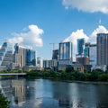 Skyline Reflections Mural Wallpaper - pure wallpaper artwork