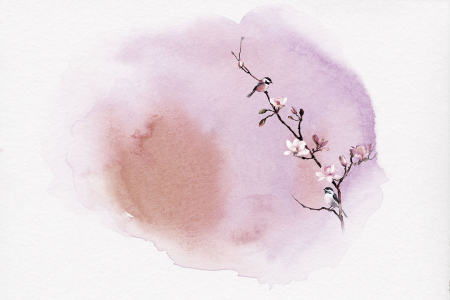 Magnolia & Birds Mural Wallpaper - Edition 3