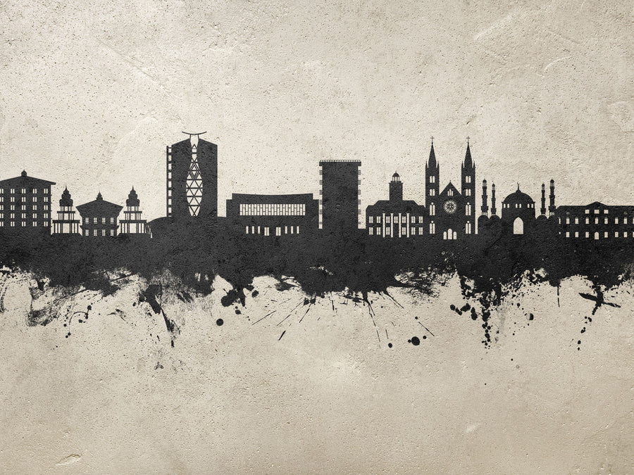 Paramaribo Suriname Skyline Concrete Mural Wallpaper