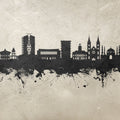 Paramaribo Suriname Skyline Concrete Mural Wallpaper - pure wallpaper artwork