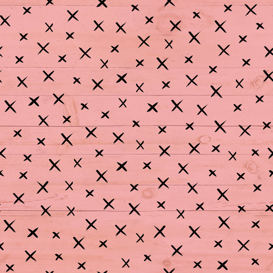 Crossed Halloween Pink Mural Wallpaper